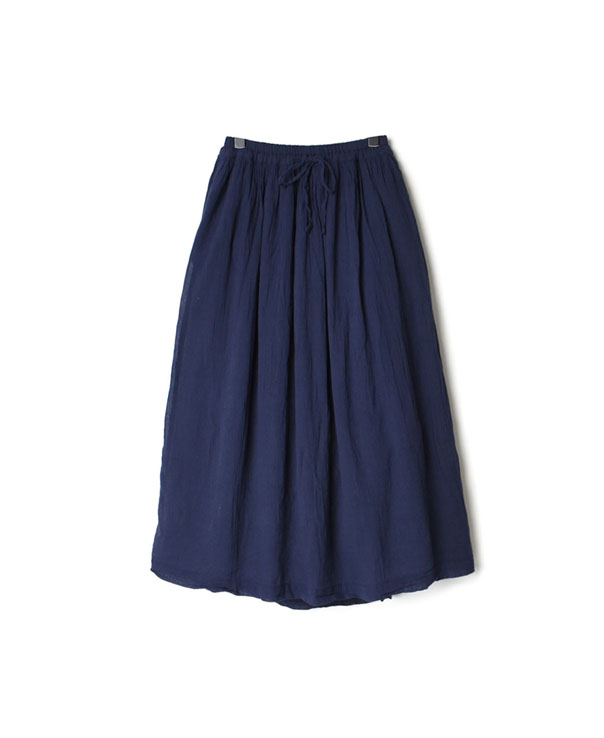 INAM2201GD (スカート) SINGLE GAUZE OVERDYED UTILITY EASY GATHERED SKIRT WITH LINING