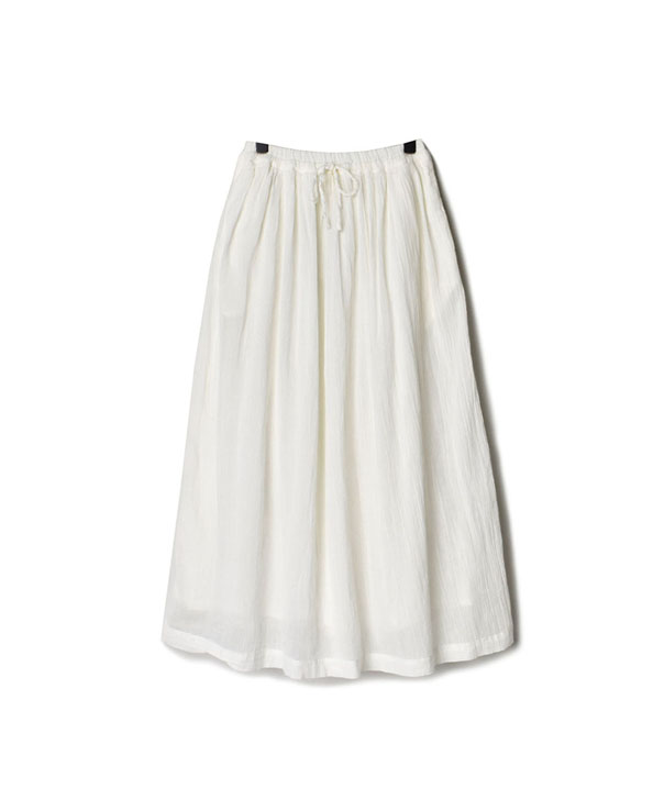 INAM2201GD (スカート) SINGLE GAUZE OVERDYED UTILITY EASY GATHERED SKIRT WITH LINING