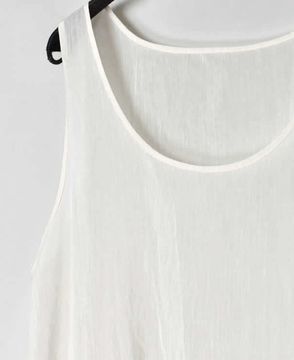 INMDS22031N (アンダーウェア) HANDWOVEN COTTON SILK WITH LACE U-NECK TANK TOP DRESS