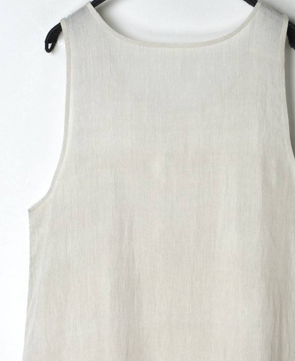 INMDS22031N (アンダーウェア) HANDWOVEN COTTON SILK WITH LACE U-NECK TANK TOP DRESS