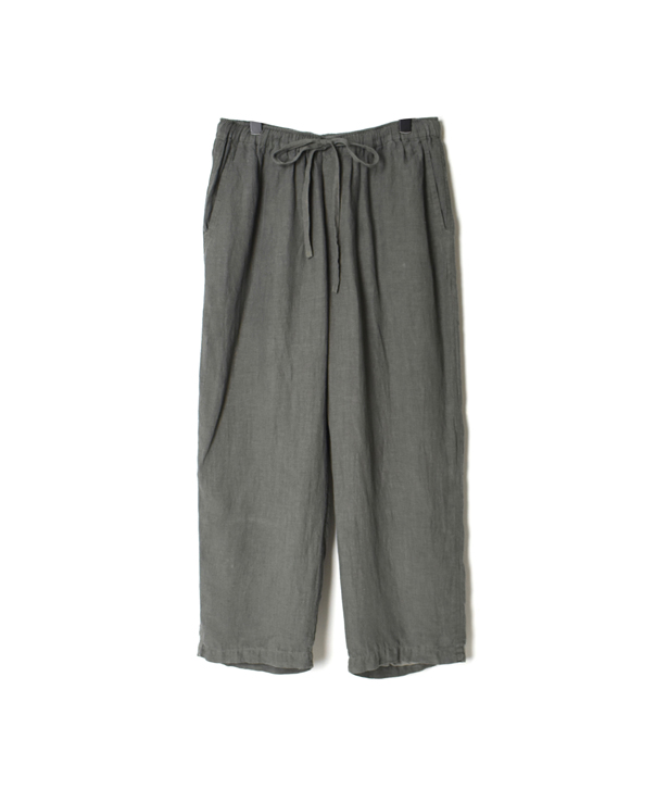 IMDSH2101LD 60’S LINEN(OVERDYE) EASY CROPPED PANTS