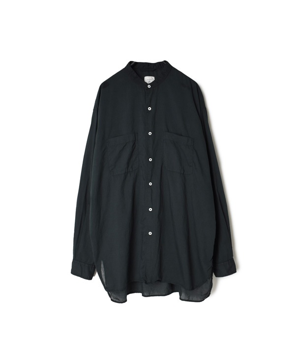 MDSH2233SD (シャツ) 100'S COTTON AUTO LOOM(OVERDYE) BANDED COLLAR SHIRT(Shell button)