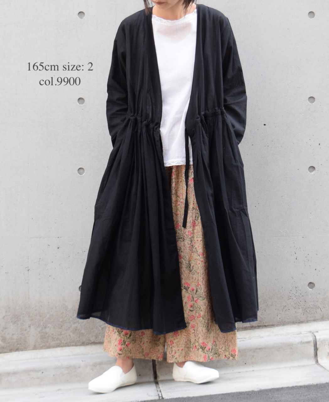 NSL22004 (カシュクール) SUPER FINE VOILE WITH POLY SELVAGE CACHE COUER DRESS
