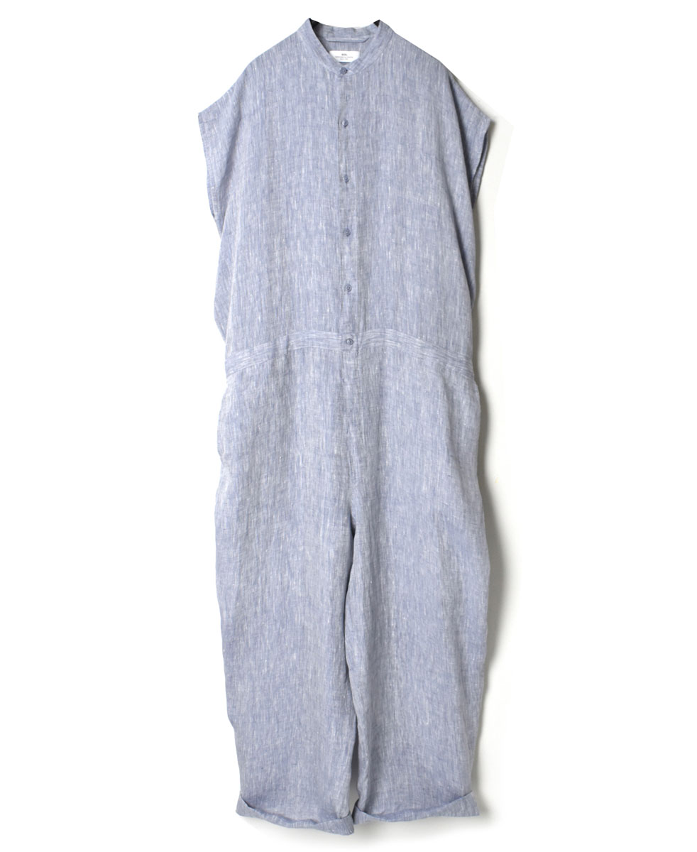 NSL22024 (オーバーオール) LINEN CHAMBRAY BANDED COLLAR FRENCH/SL OVERALLS