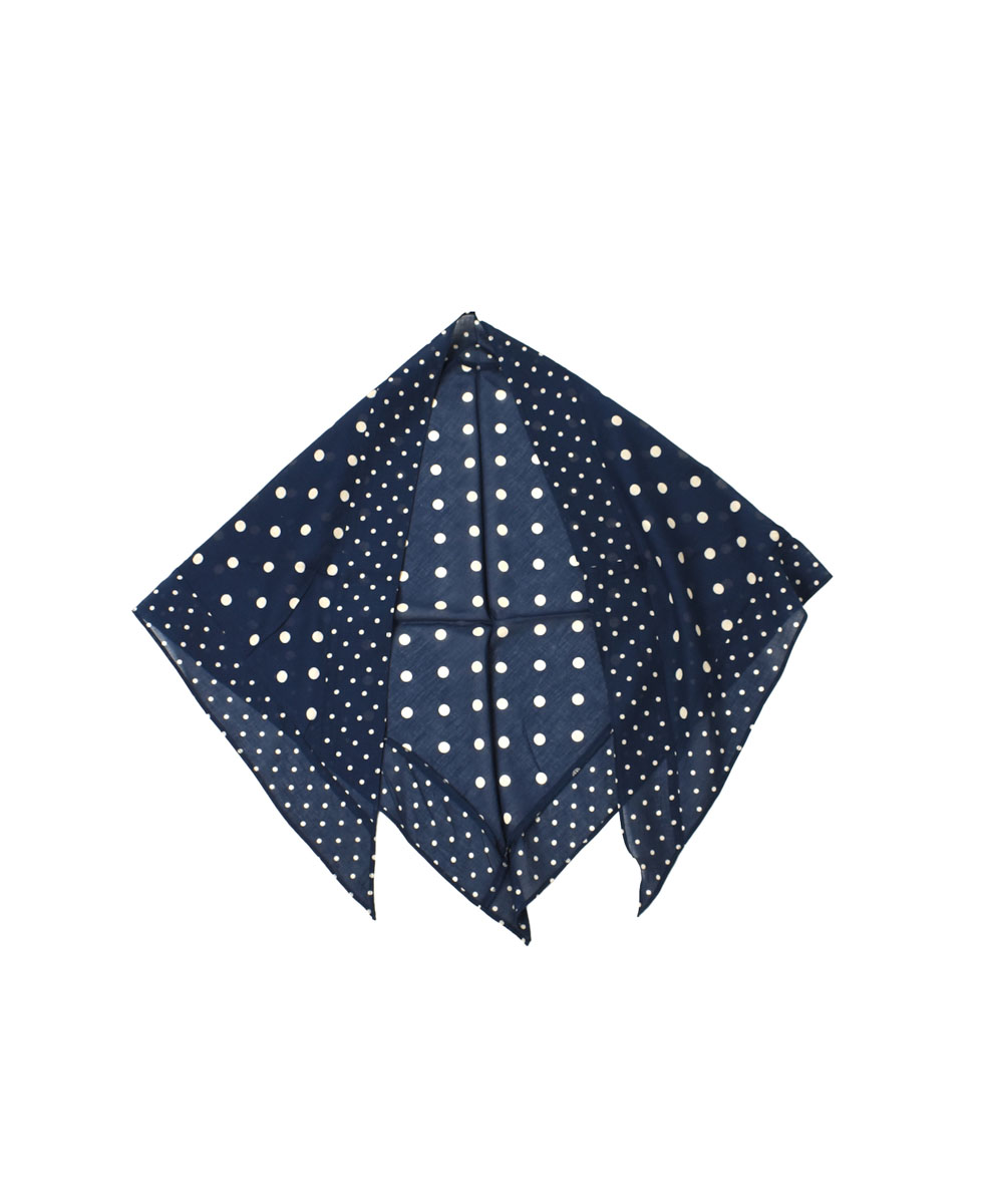 NSL22017 (スカーフ) COTTON VOILE DOT PRINT TRIANGLE SCARF