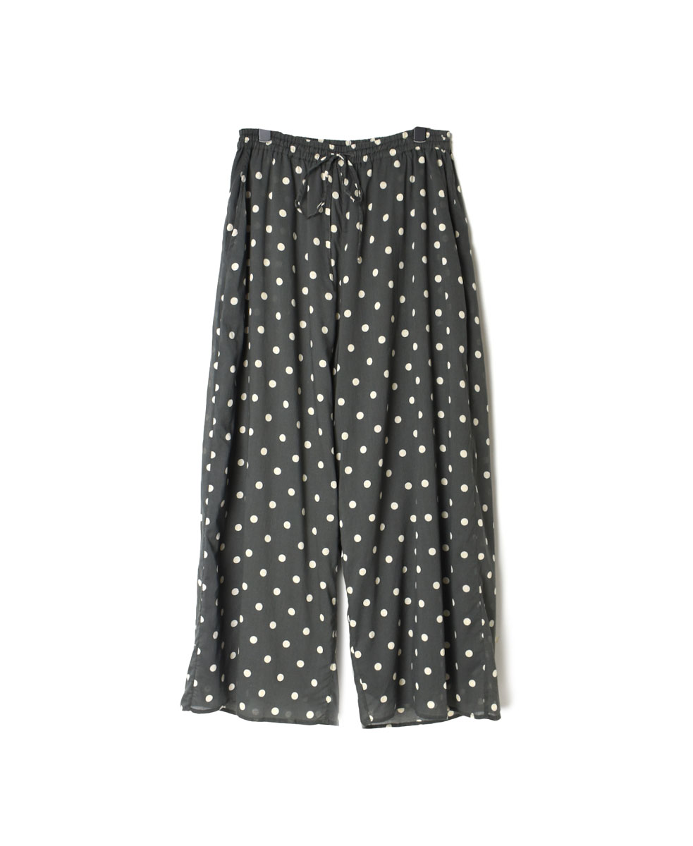 NSL22016 (パンツ) COTTON VOILE DOT PRINT WIDE EASY PANTS