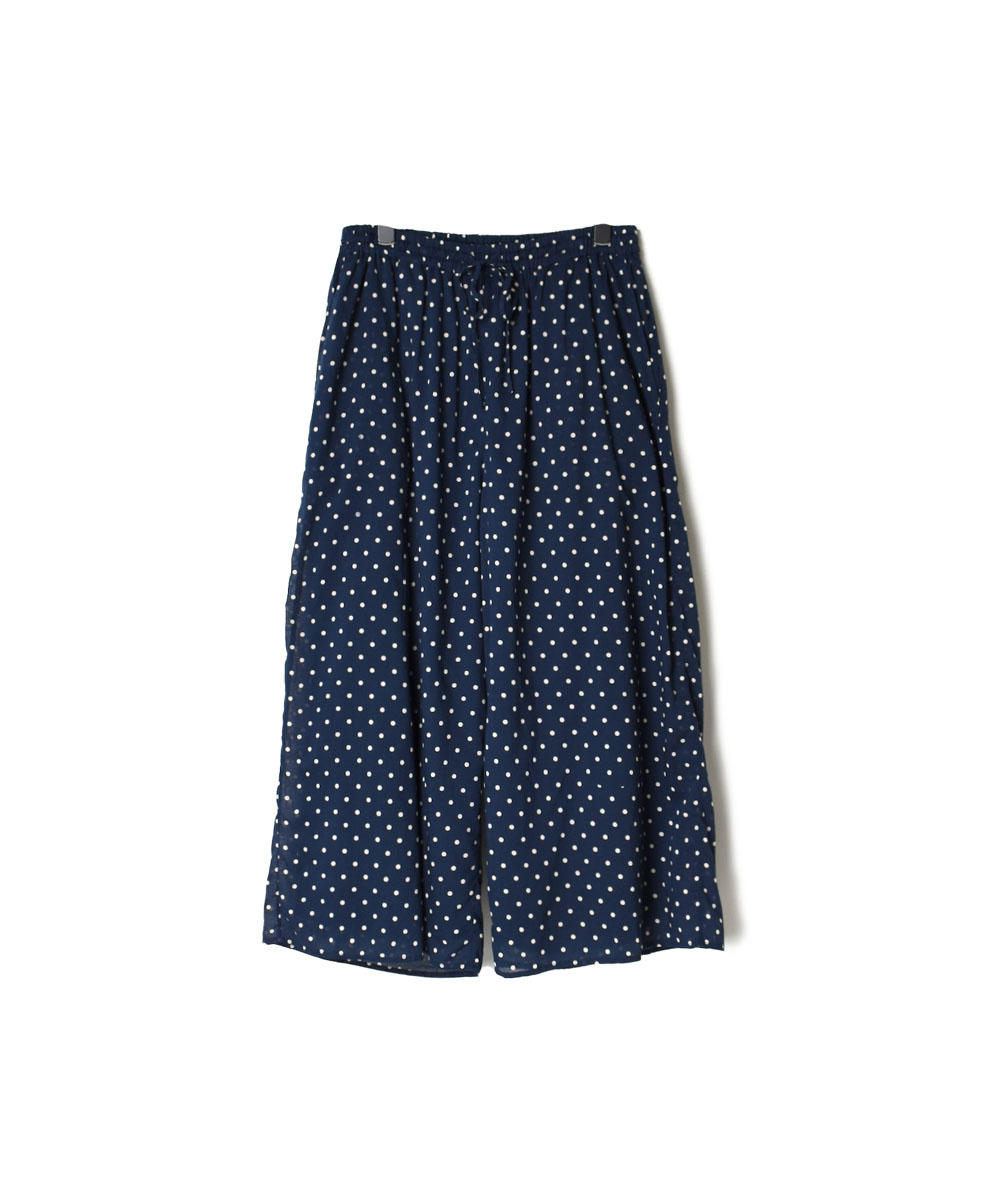 NSL22016 (パンツ) COTTON VOILE DOT PRINT WIDE EASY PANTS