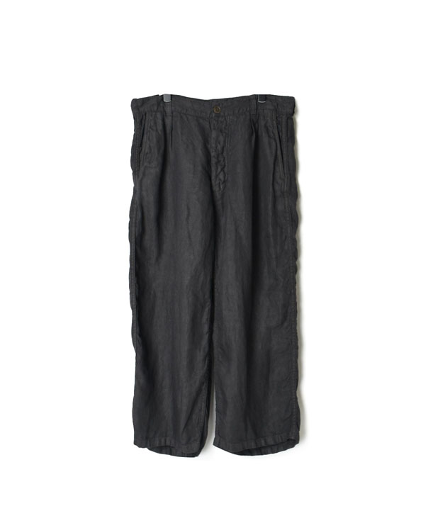 NAM1811LH (パンツ) LINEN HERRINGBONE ONE-TUCK CROPPED PANTS