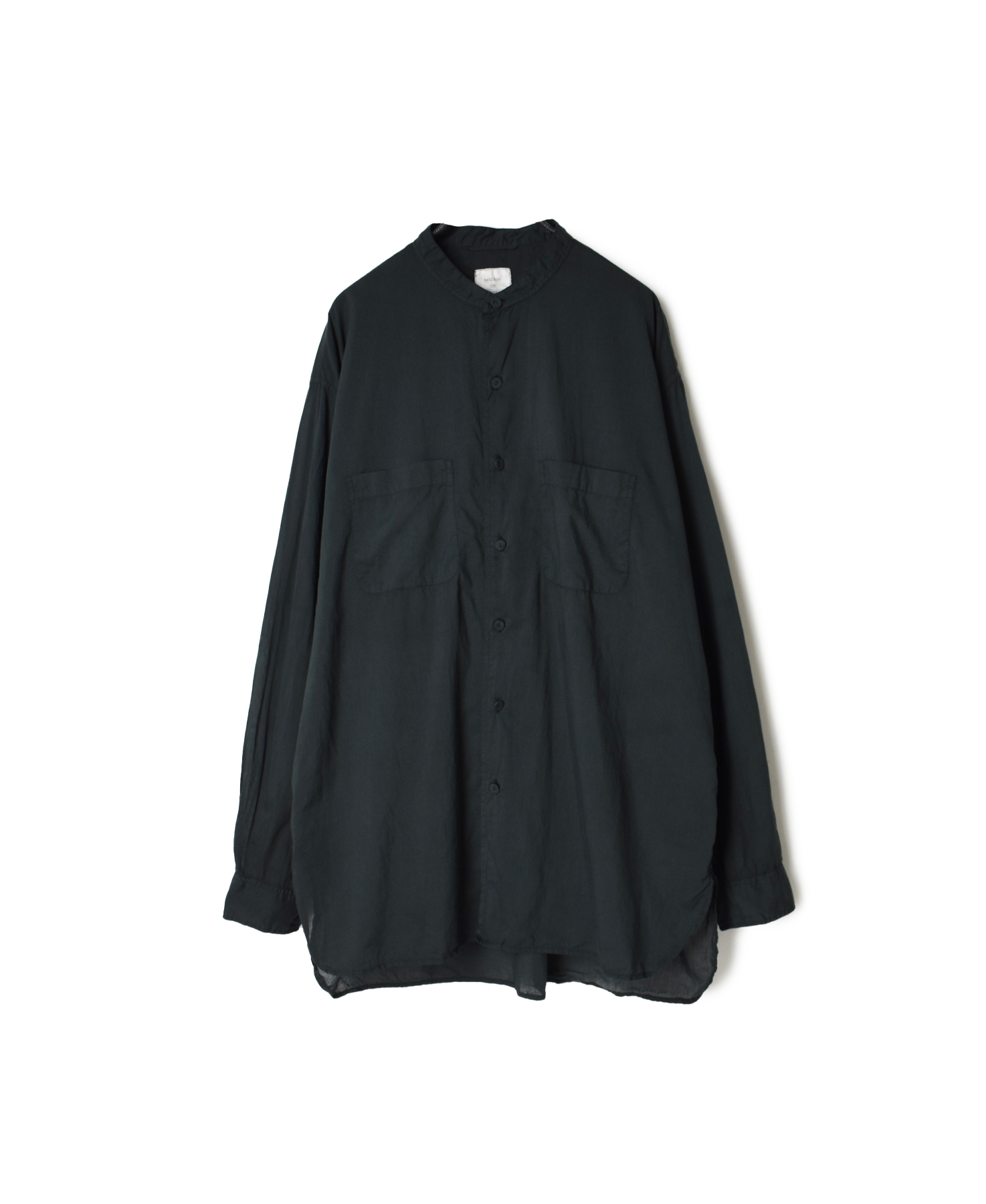 MDSH2233D (シャツ) 100’S COTTON AUTO LOOM(OVERDYE) BANDED COLLAR SHIRT