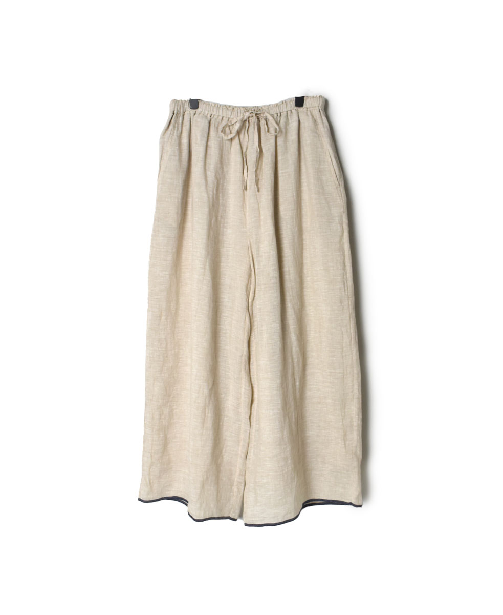 INMDS22006 80’S HANDWOVEN LINEN PLAIN WITH SELVAGE EASY PANTS