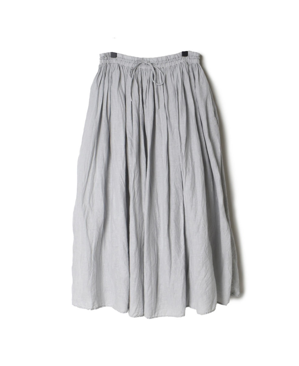 INMDS22015D	HANDWOVEN KHADI/LINEN PLAIN GATHERED SKIRT