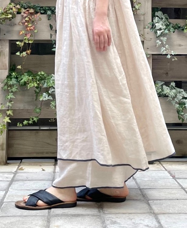 INMDS22006 (パンツ) 80'S HANDWOVEN LINEN PLAIN WITH SELVAGE EASY PANTS