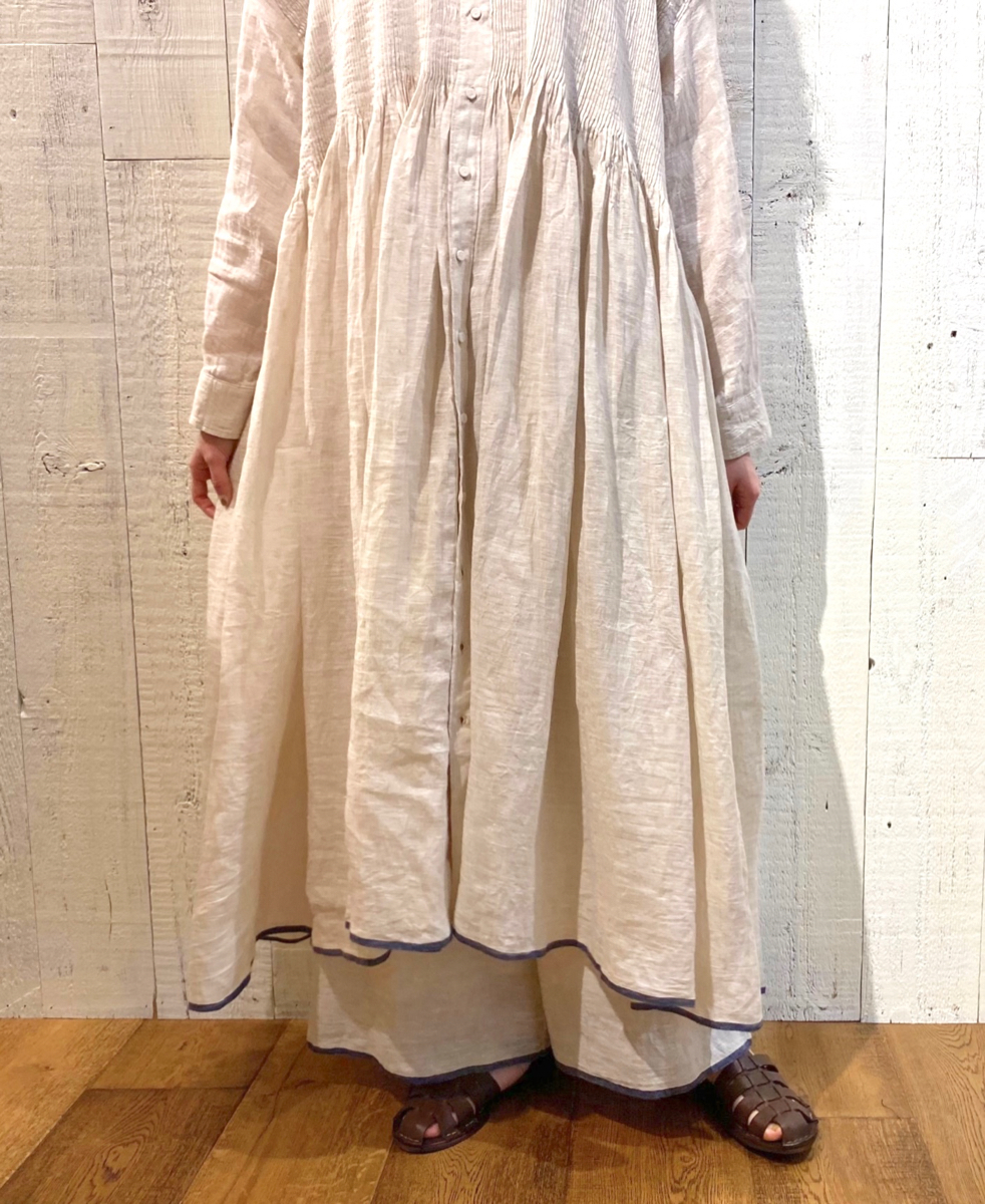 INMDS22006 (パンツ) 80'S HANDWOVEN LINEN PLAIN WITH SELVAGE EASY PANTS