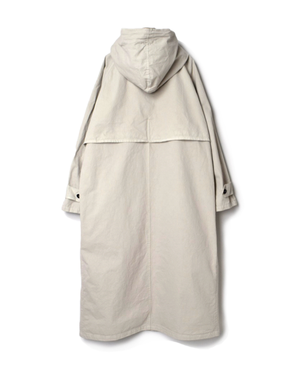 NHT2151AC (コート) COTTON PEACH SKIN OVERDYED HOODED COAT