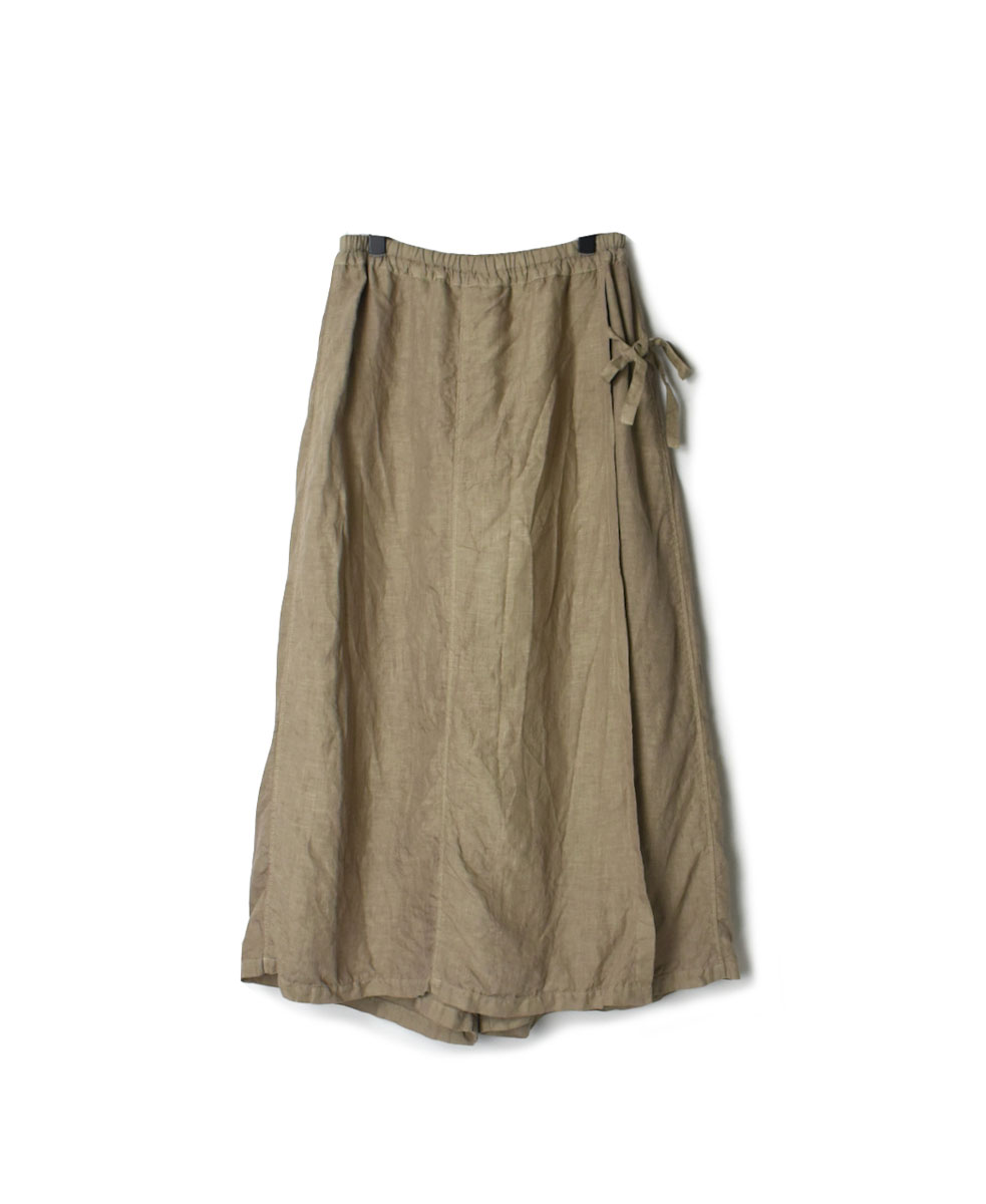 NAM1731LP (パンツ) LINEN PLAIN(OVER DYE) WRAP CULOTTES