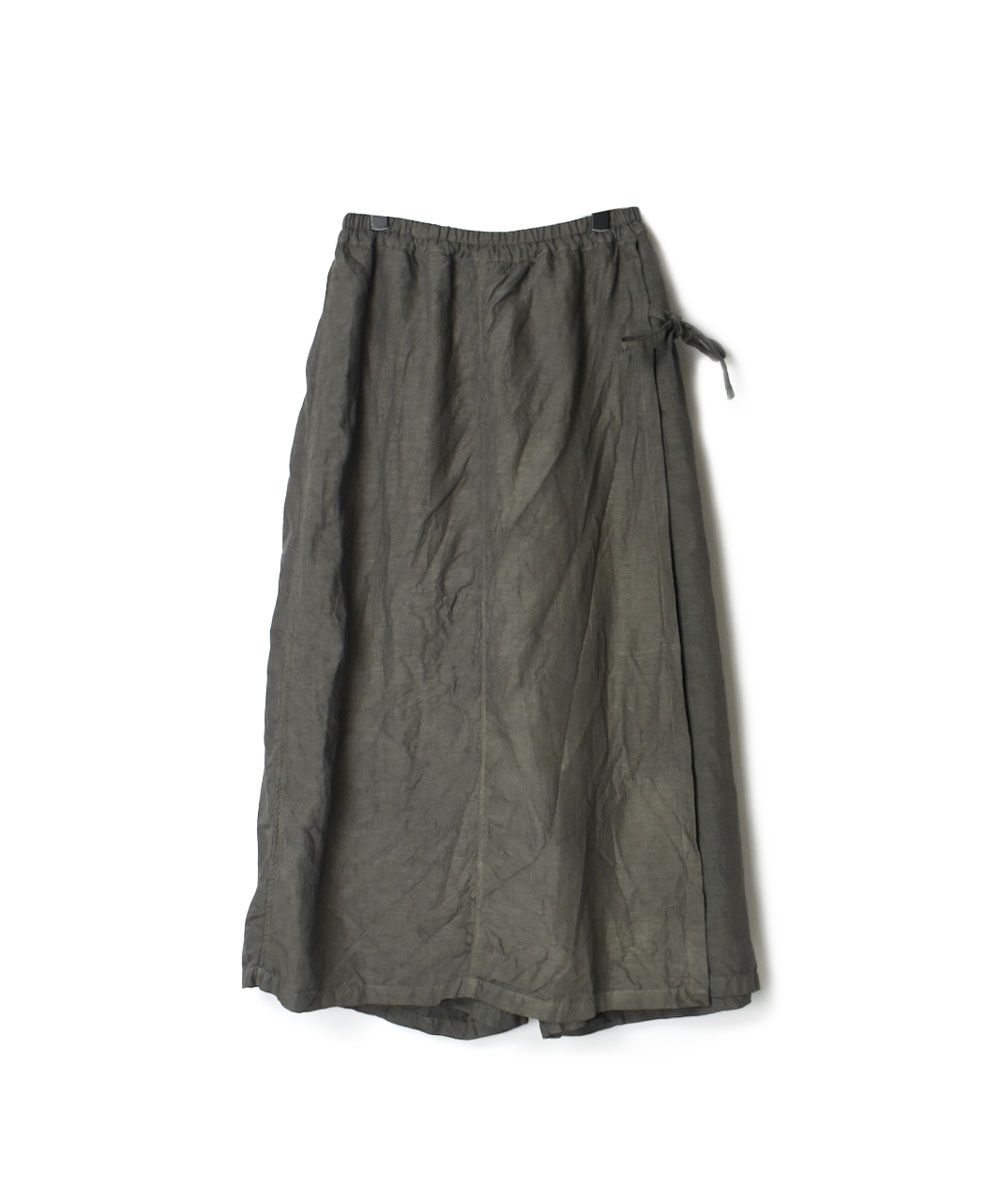 NAM1731LP (パンツ) LINEN PLAIN(OVER DYE) WRAP CULOTTES