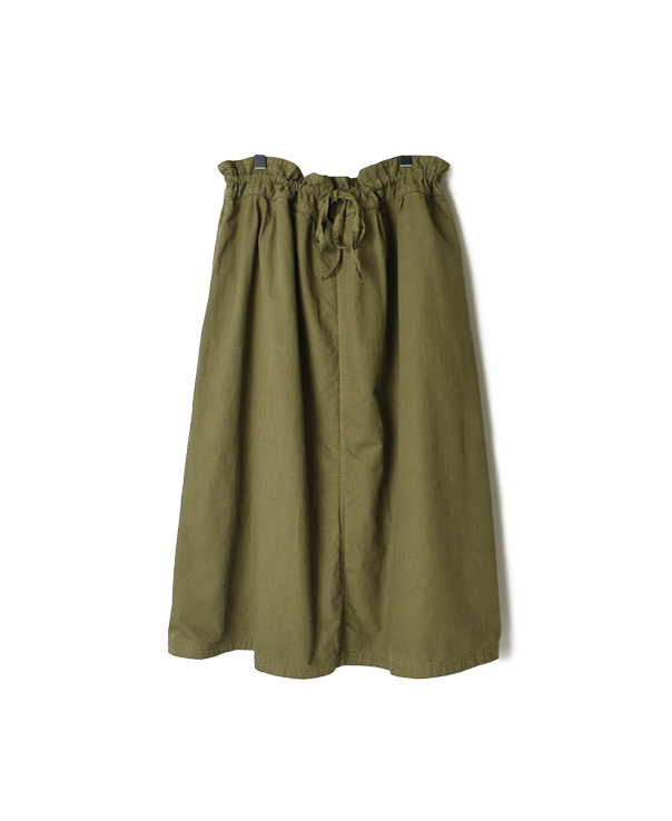 ADNAM1712 (スカート) LIGHT WEIGHT HERRINGBONE (OVERDYE) PLEATED SKIRT