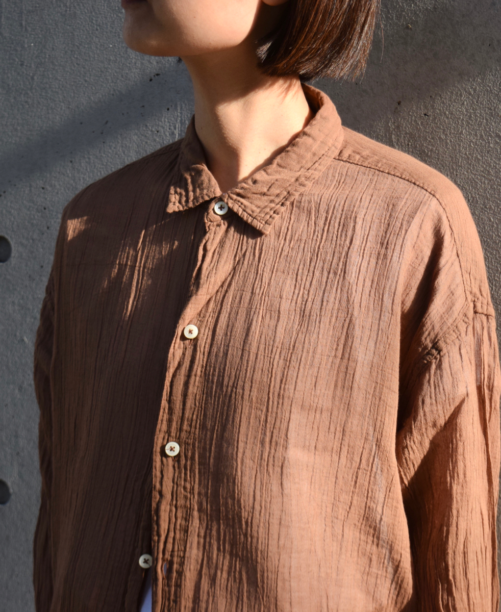 INAM2001GD (ロングシャツ) SINGLE GAUZE OVERDYED UTILITY REGULAR COLLAR LONG SHIRTS