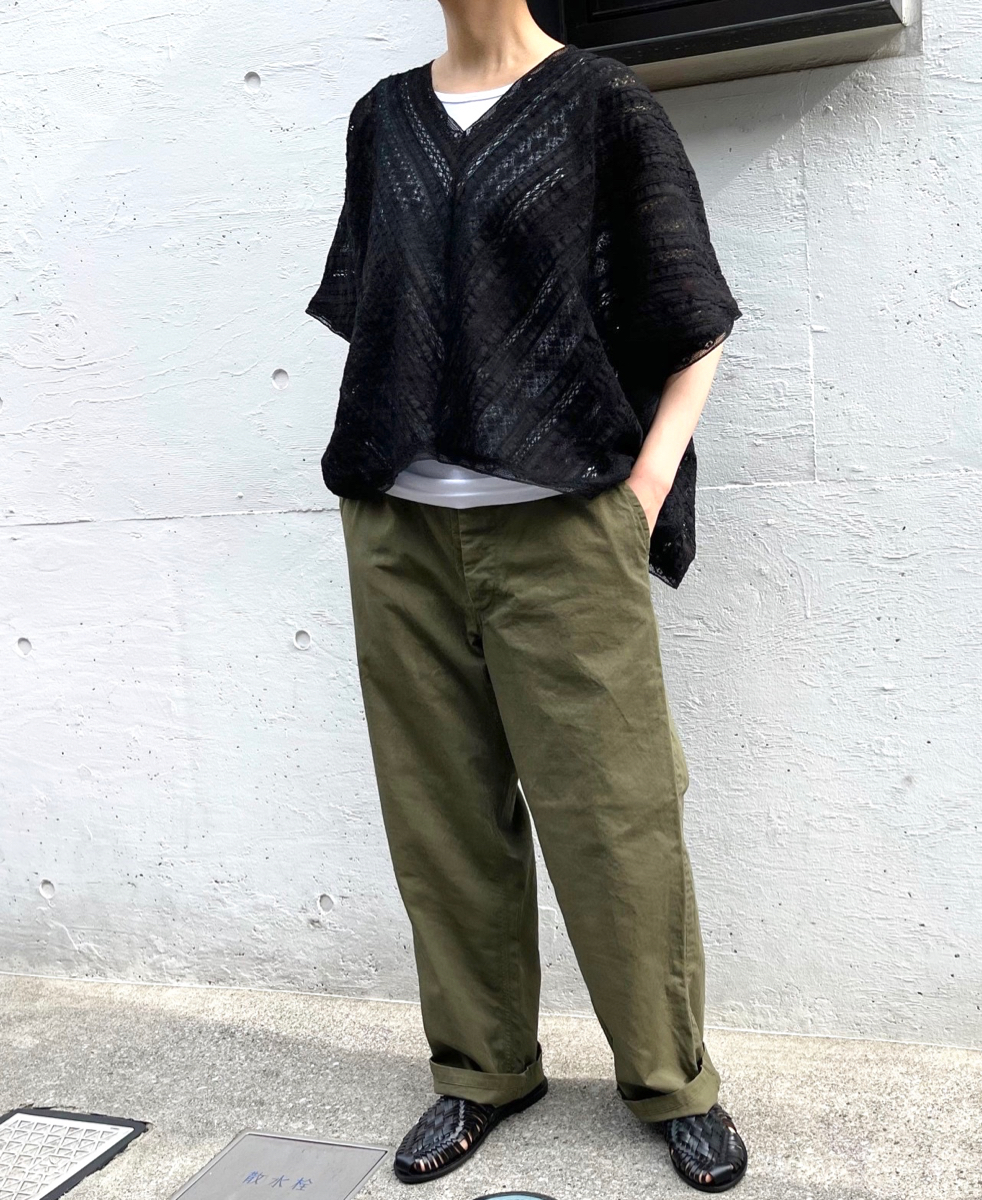 NSL22034 (ポンチョ) COTTON VOILE ALL LACE PONCHO