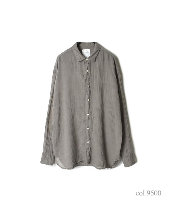 INAM1901GD (シャツ) SINGLE GAUZE OVERDYED UTILITY REGULAR COLLAR SHIRTS