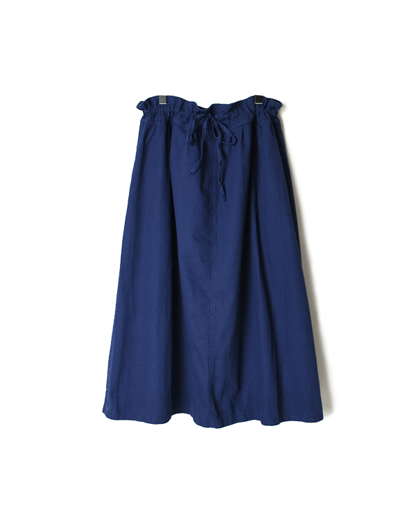 ADNAM1712 (スカート) LIGHT WEIGHT HERRINGBONE (OVERDYE) PLEATED SKIRT