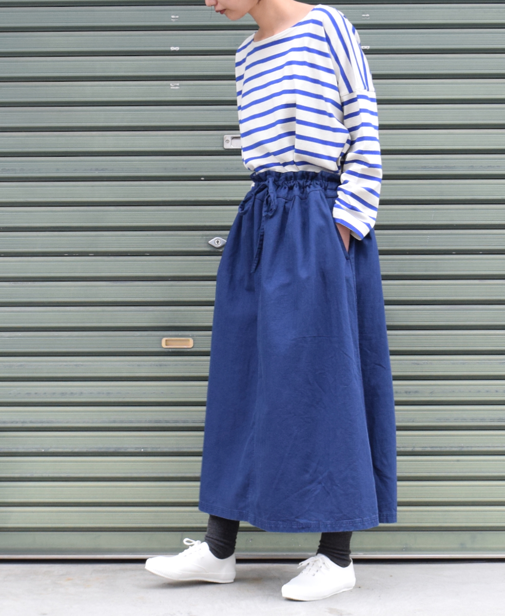 NLA2201 (カットソー) REGULAR STRIPE L/SL BOAT-NECK OVERSIZED BASQUE SHIRT