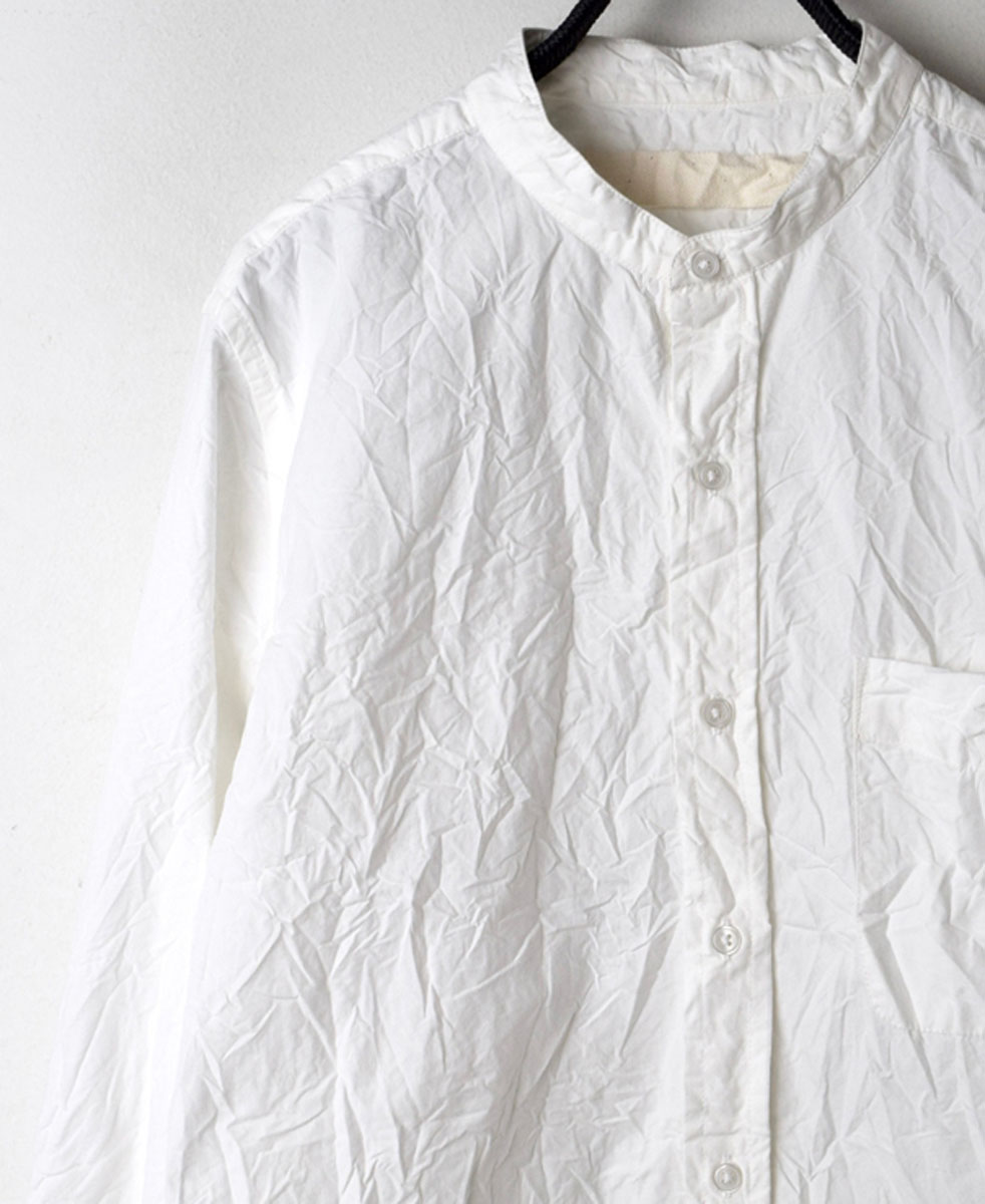 NVL1601W (シャツ) 40'S ORGANIC POPLIN BANDED COLLAR SHIRT