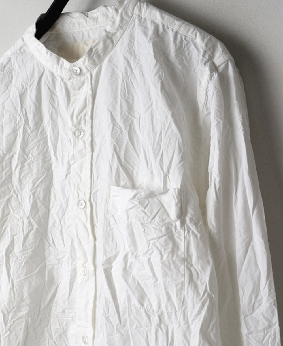 NVL1601W (シャツ) 40'S ORGANIC POPLIN BANDED COLLAR SHIRT