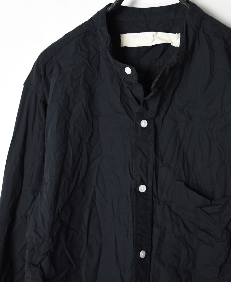 NVL1601W (シャツ) 40'S ORGANIC POPLIN BANDED COLLAR SHIRT