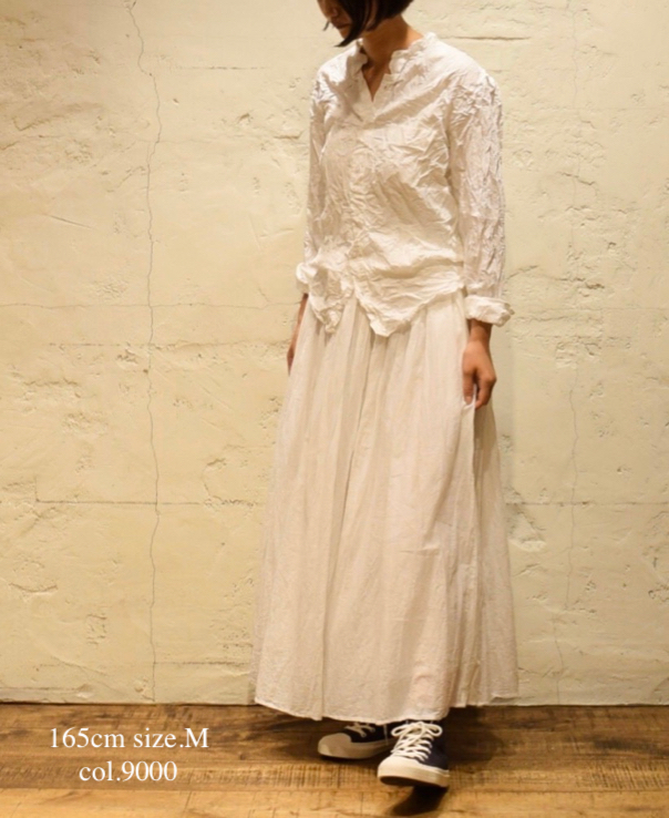 NVL1601W (シャツ) 40'S ORGANIC POPLIN BANDED COLLAR SHIRT