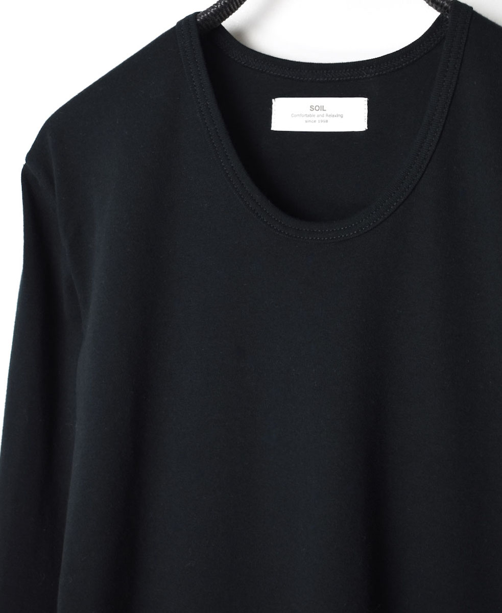 GNSL22772 (Tシャツ) 40/1 RIB U-NECK L/SL T-SHIRT