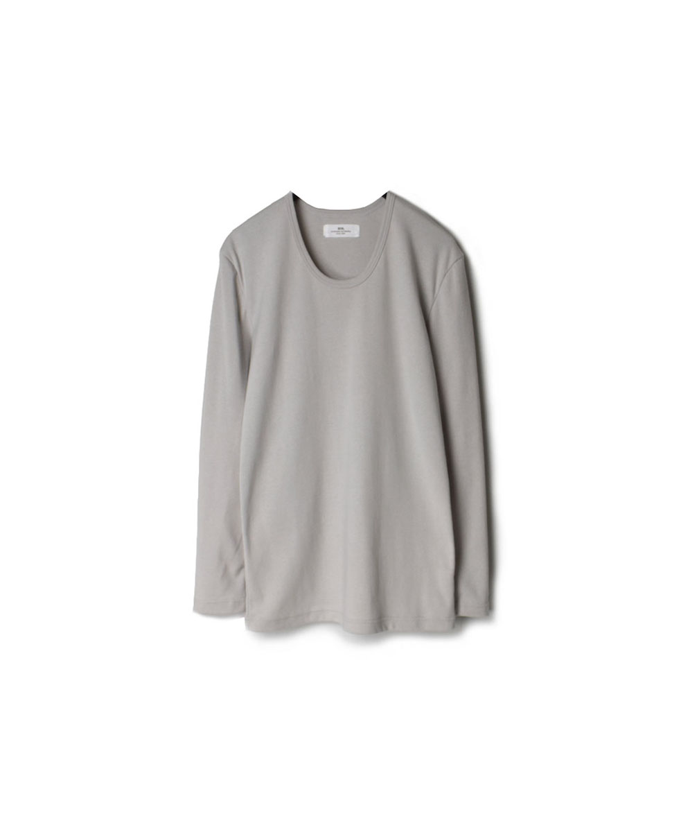 GNSL22772 (Tシャツ) 40/1 RIB U-NECK L/SL T-SHIRT