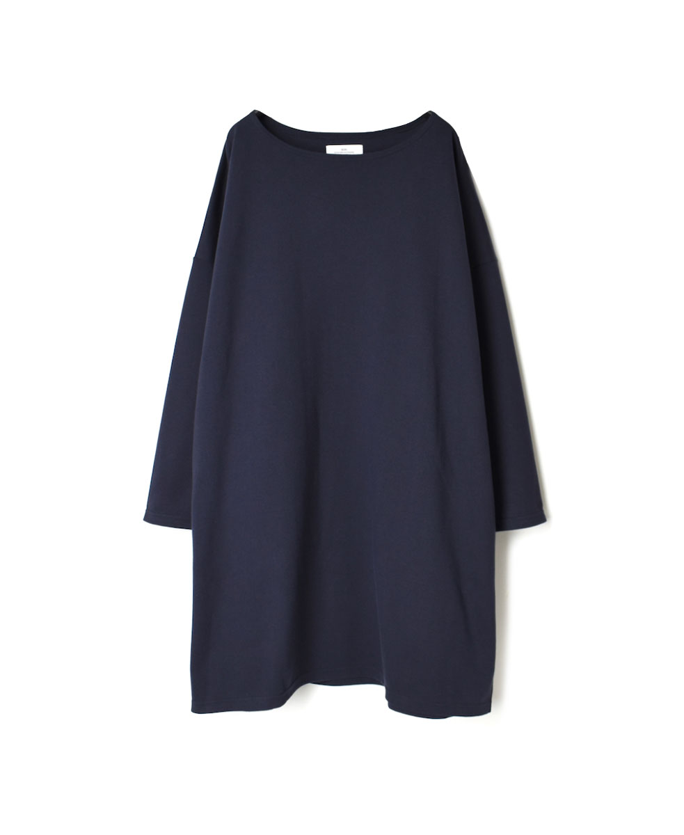 GNSL22762 (チュニック) MILANO RIB BOAT-NECK OVERSIZED TUNIC WITH SLIT