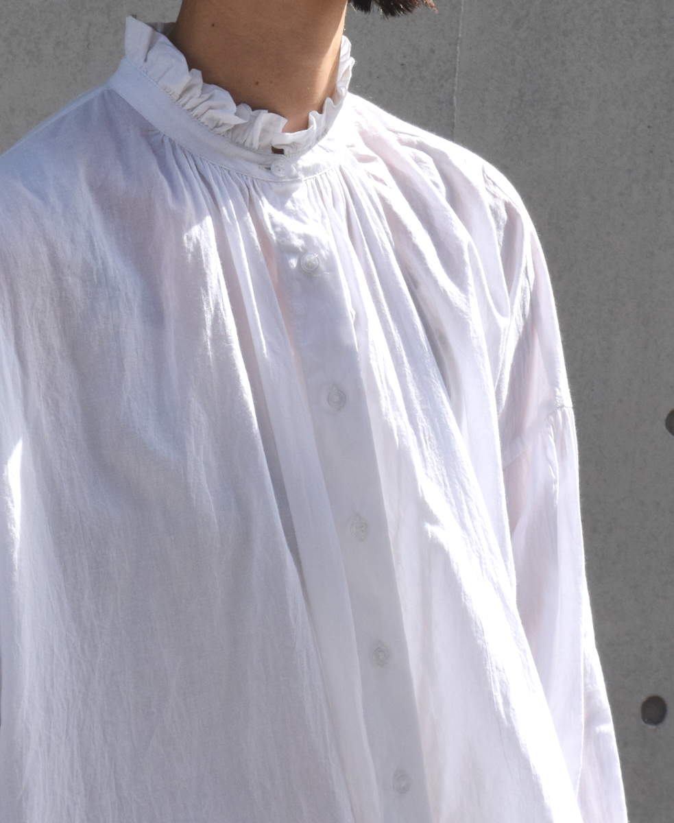 NSL22561 (シャツ) 60'S CAMBRIC PLAIN FRILL COLLAR SHIRT│