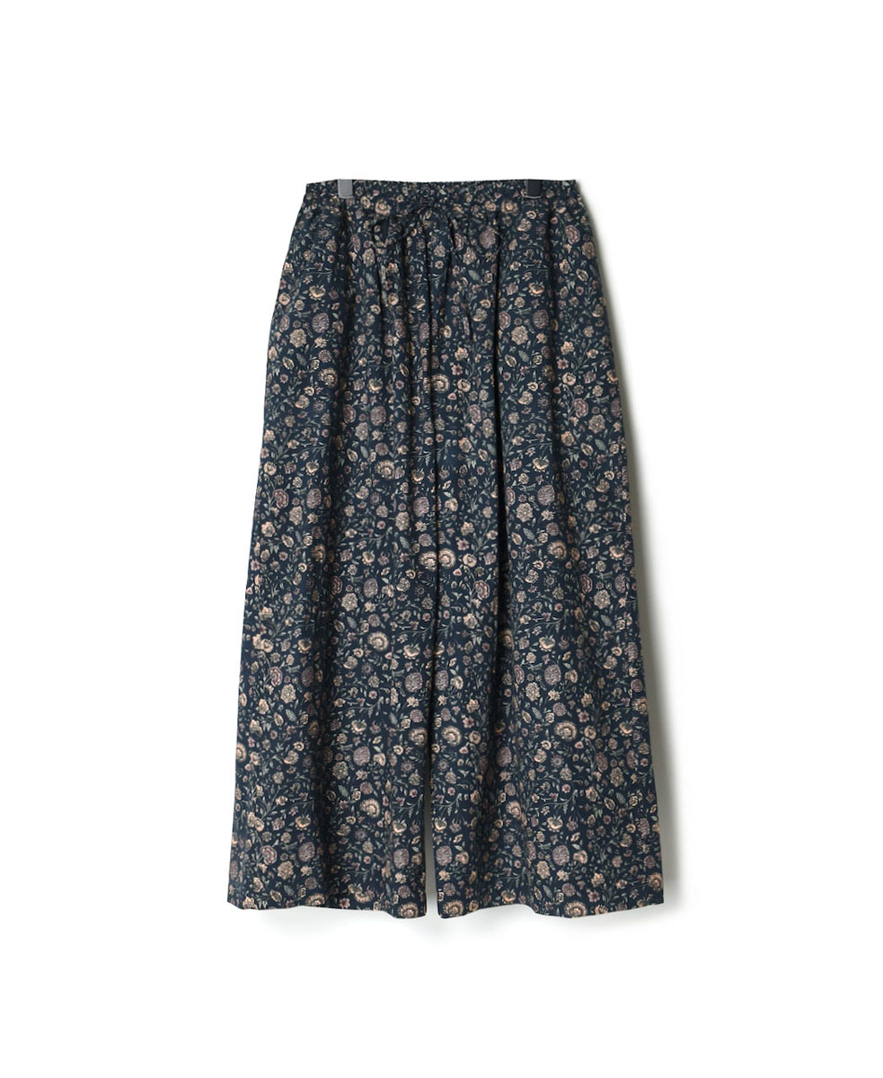 NSL22545 (パンツ) 40’S POPLIN FLOWER PRINT WIDE EASY PANTS