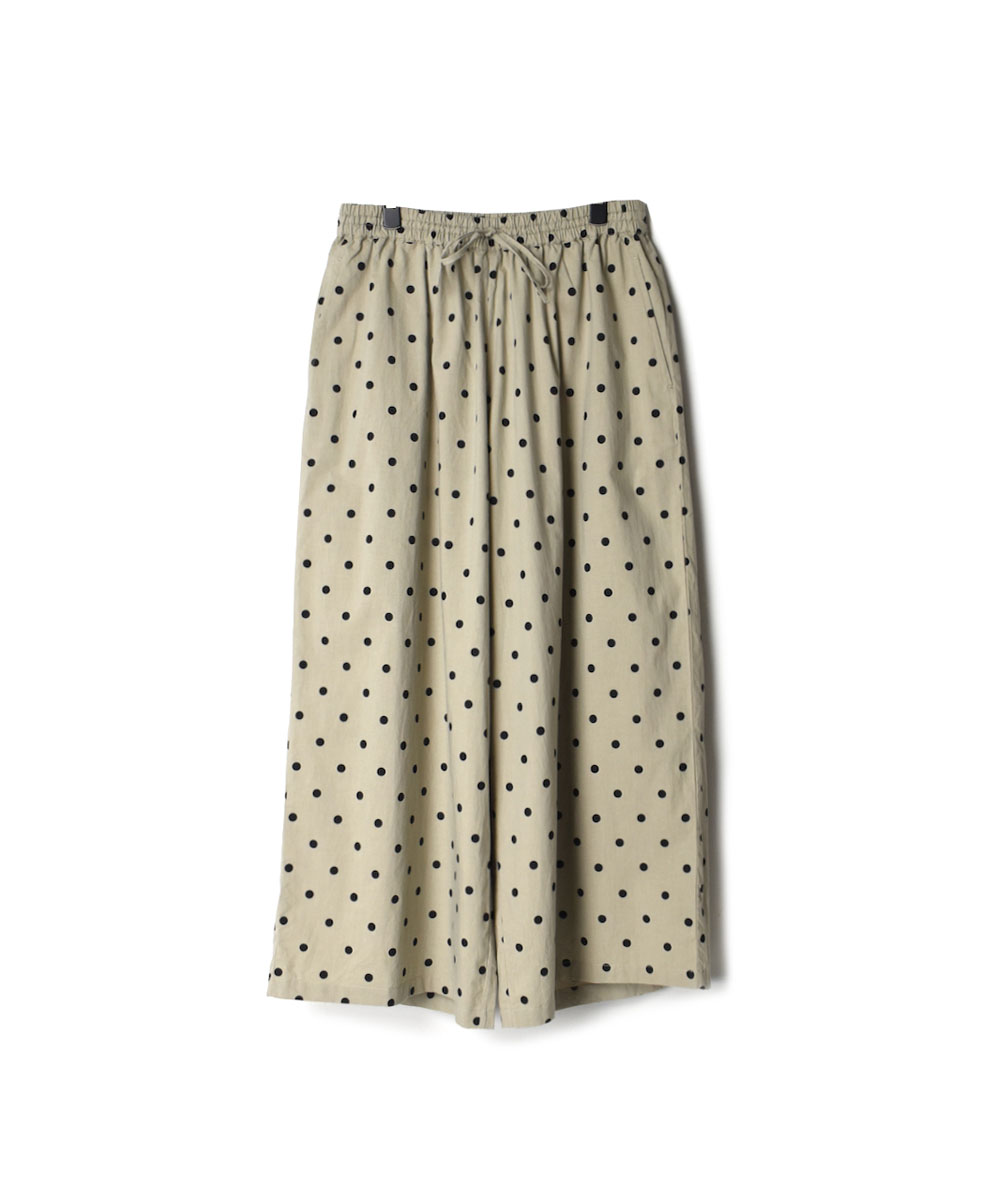 NSL22536 (パンツ) 40’S POPLIN DOT PRINT WIDE EASY PANTS