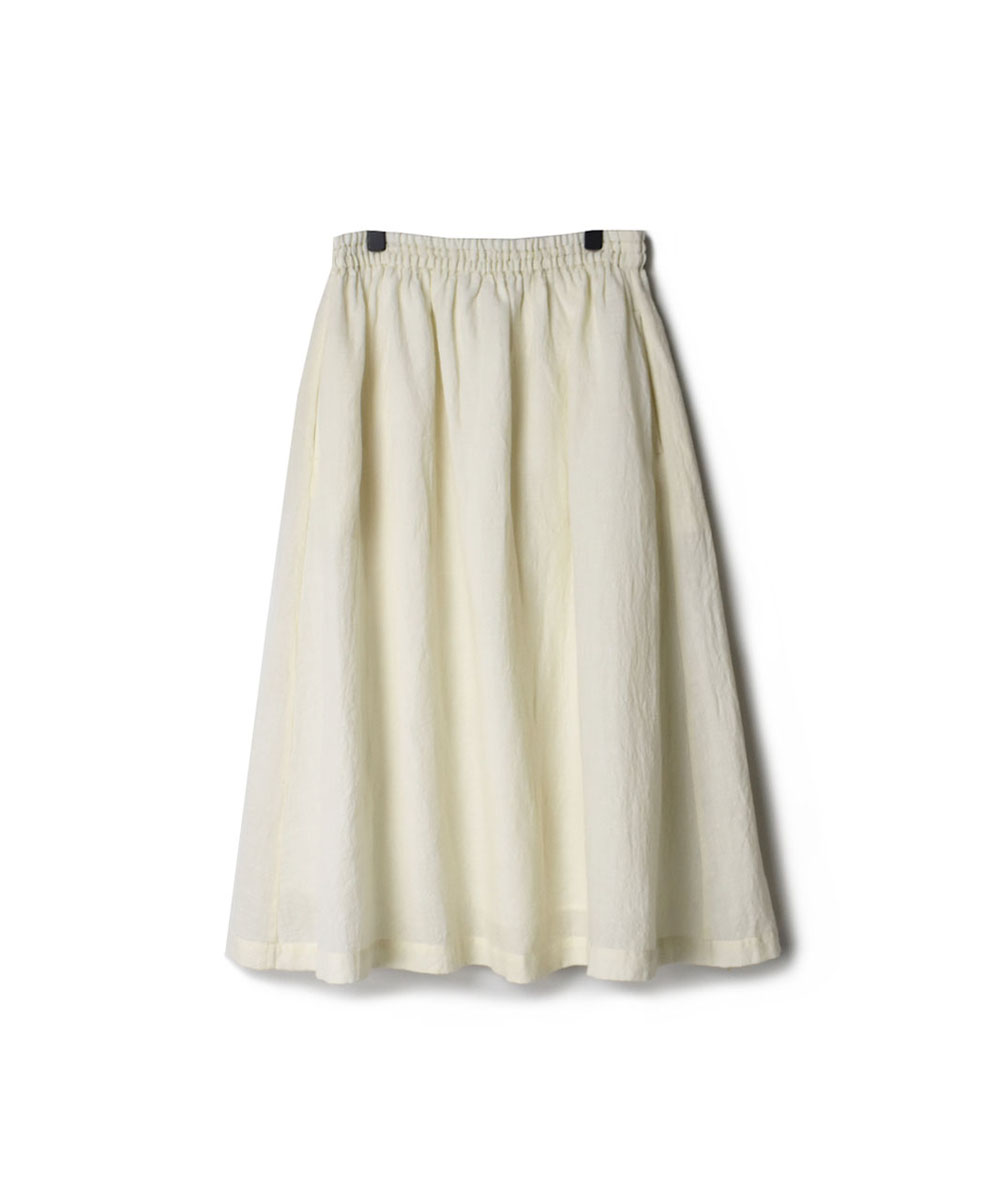 INSL22605 (スカート) WOOL/LINEN PLAIN GATHERED SKIRT