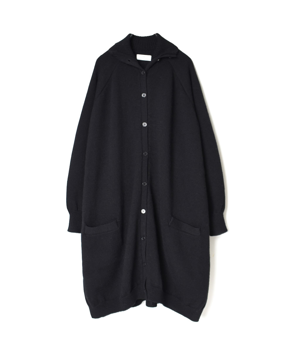 GNSL22703 (カーディガン) 5GG 2PLY COTOSWOLDS TURTLE NECK BUTTON LONG CARDIGAN