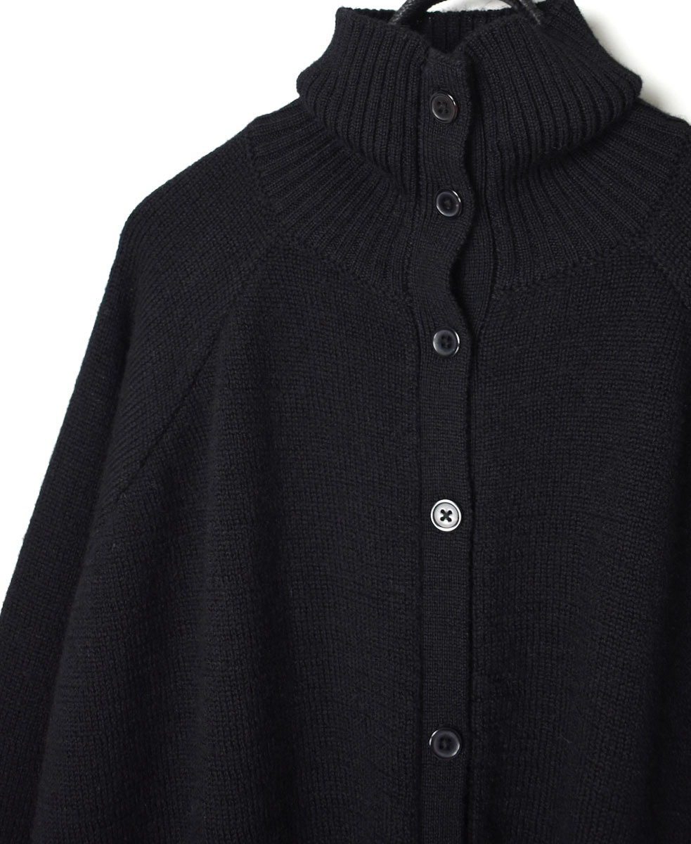 GNSL22703 (カーディガン) 5GG 2PLY COTOSWOLDS TURTLE NECK BUTTON LONG CARDIGAN