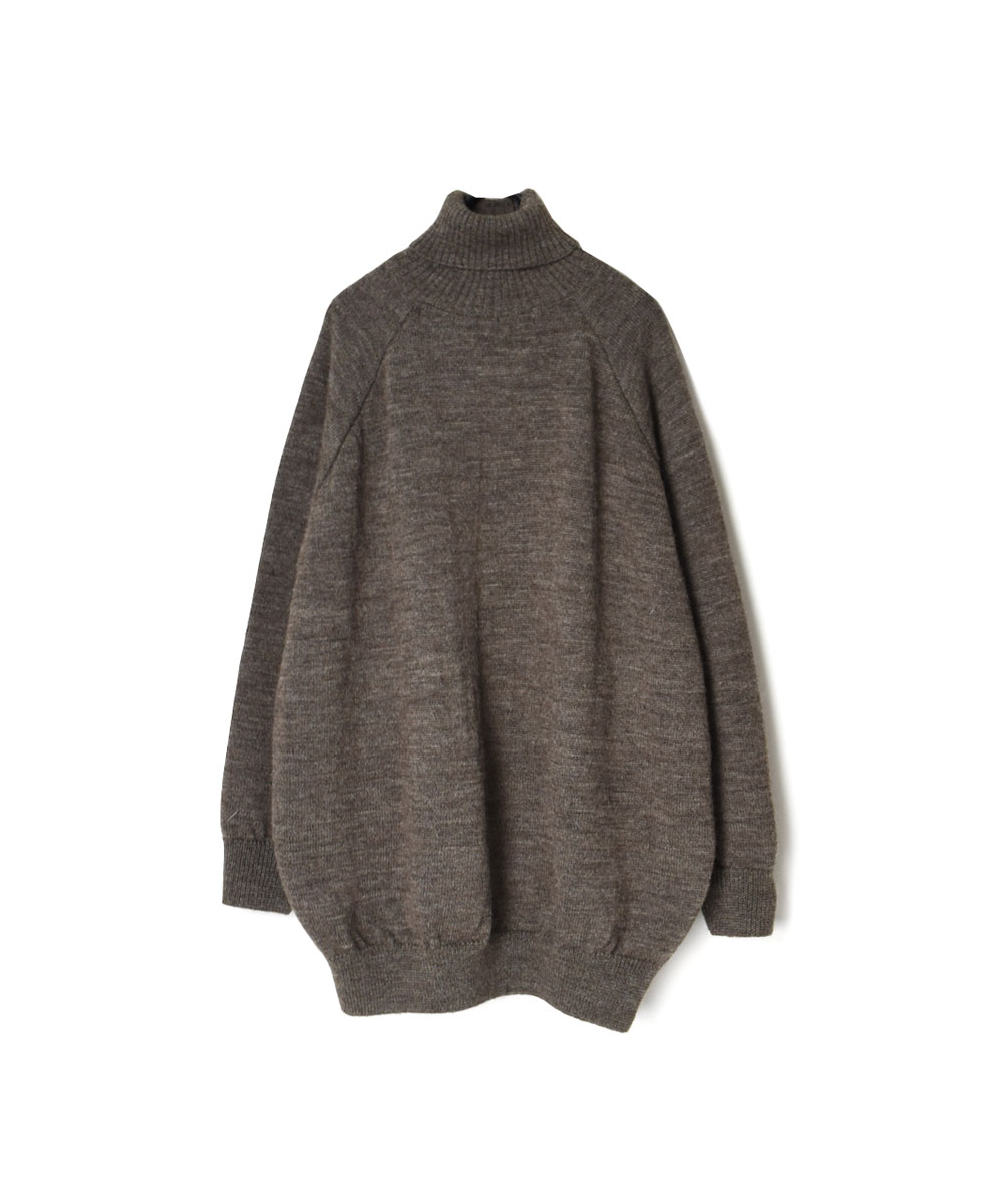 GNSL22702 (ニット) 7G 2PLY COTOSWOLDS TURTLE NECK PULLOVER