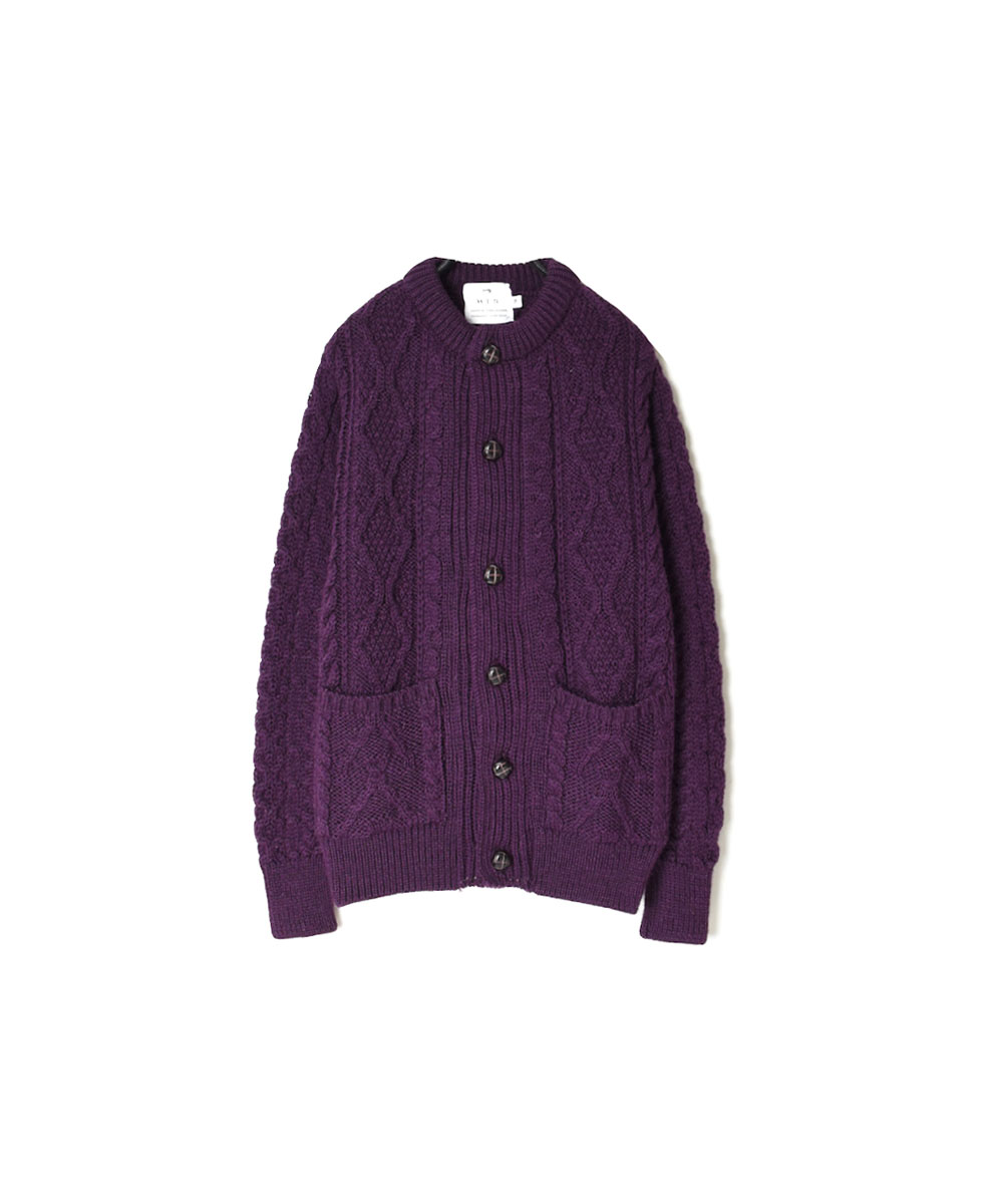 CHT1951 (カーディガン) WOOL ARAN CREW CARDIGAN