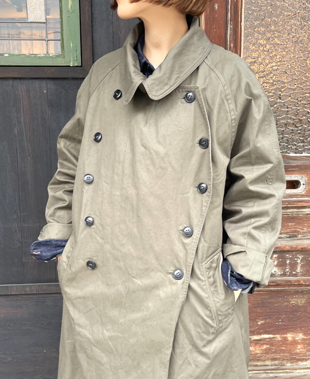 美品★HTS HARROW TOWN STORES ダブルオーバーコート 新品未使用】HTS HARROW TOWN STORES ダブルオーバーコート