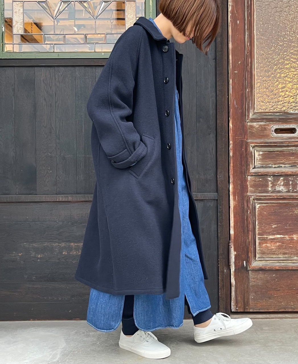 NHT1551WPR (コート) WOOL BALMACAAN COAT LENGTH 110cm