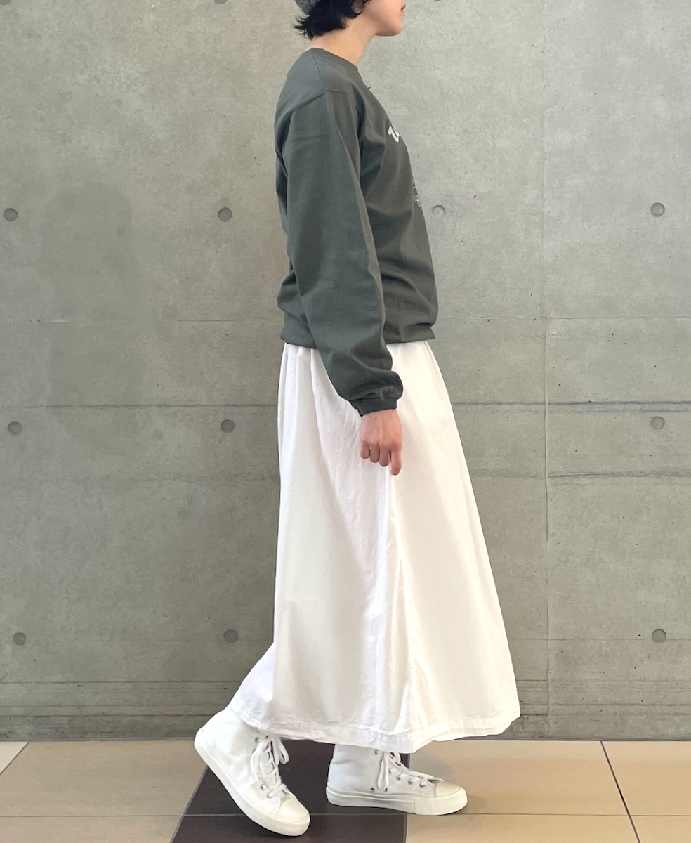 INAM1952PD (スカート) 40'S POPLIN OVER DYED EASY GATHERED SKIRT