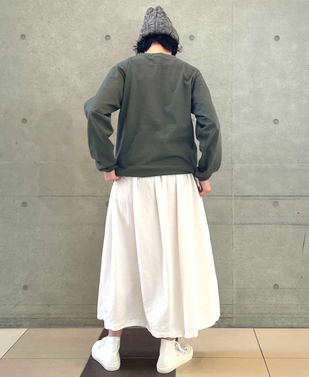 INAM1952PD (スカート) 40'S POPLIN OVER DYED EASY GATHERED SKIRT