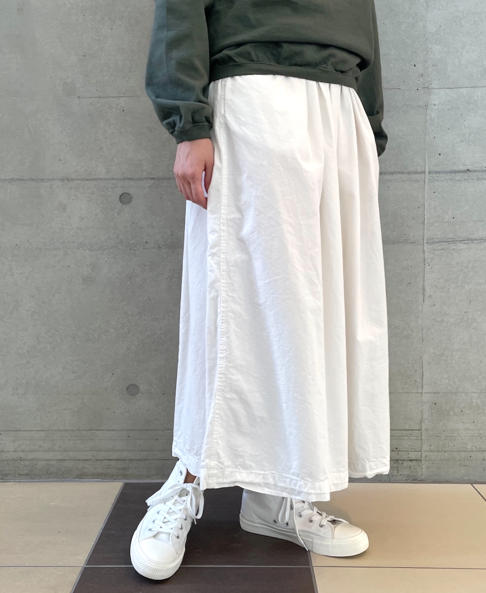 INAM1952PD (スカート) 40'S POPLIN OVER DYED EASY GATHERED SKIRT