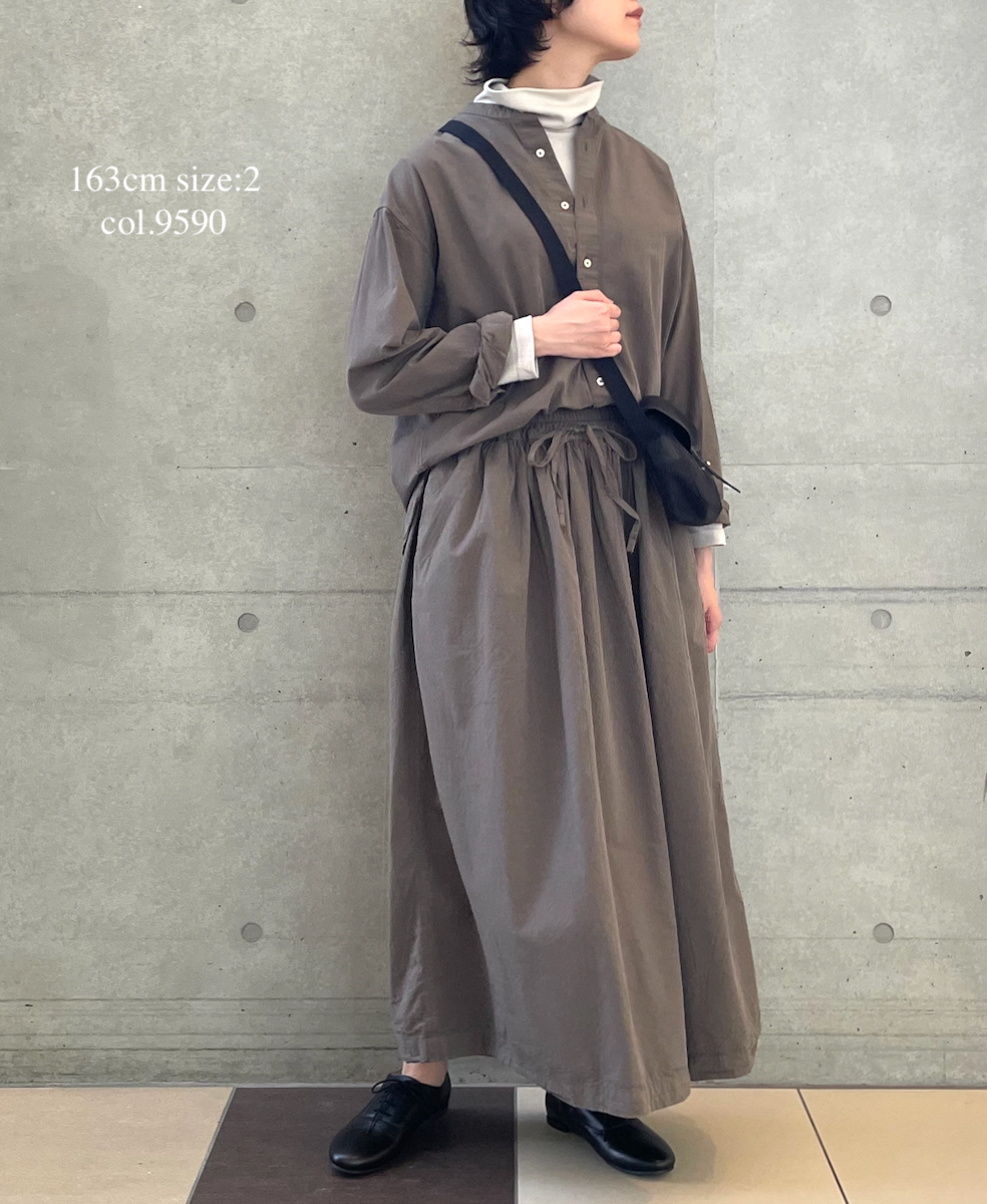 INAM1952PD (スカート) 40'S POPLIN OVER DYED EASY GATHERED SKIRT