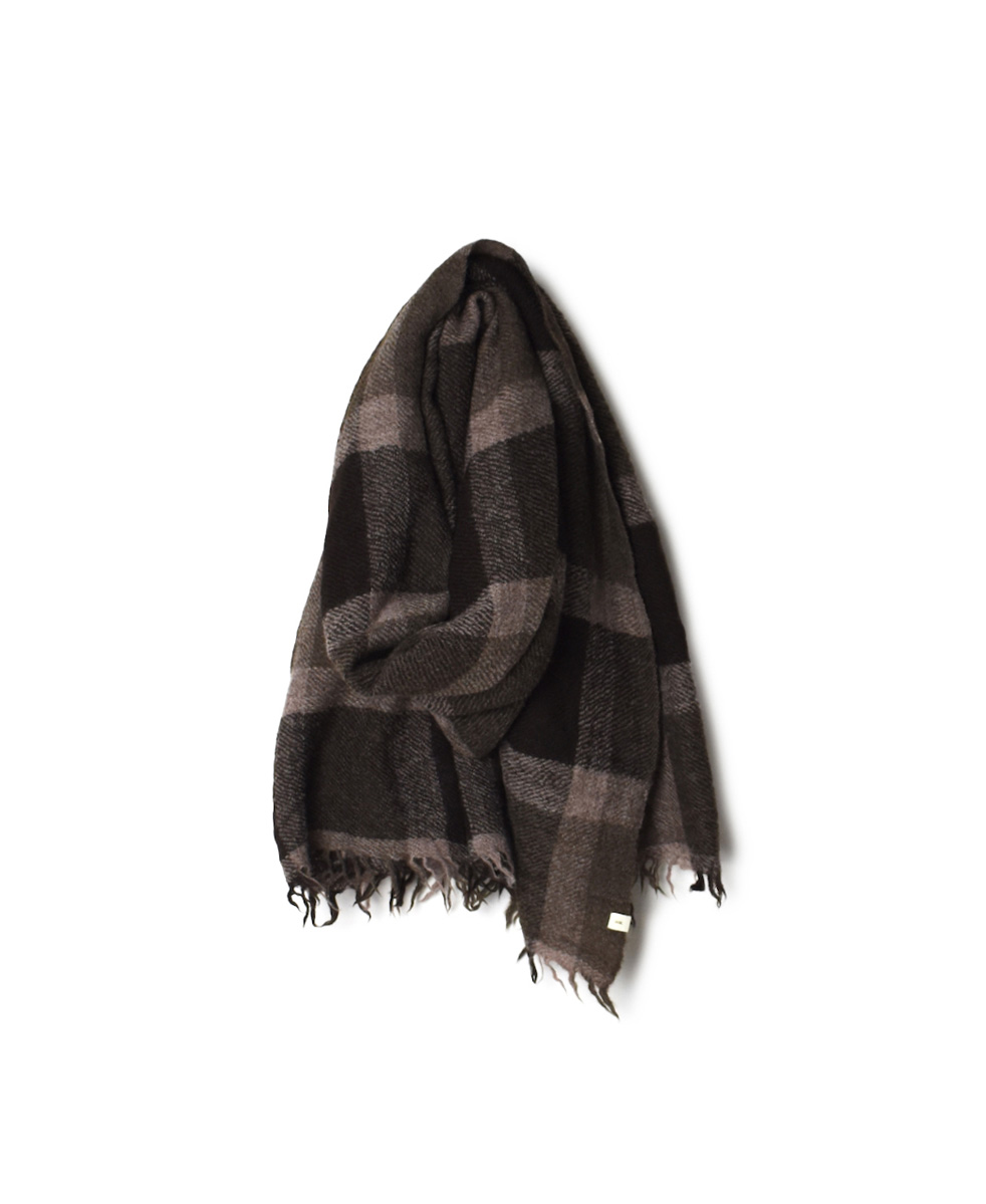NSL18601 (ストール) BOILED WOOL BIG CHECK STOLE