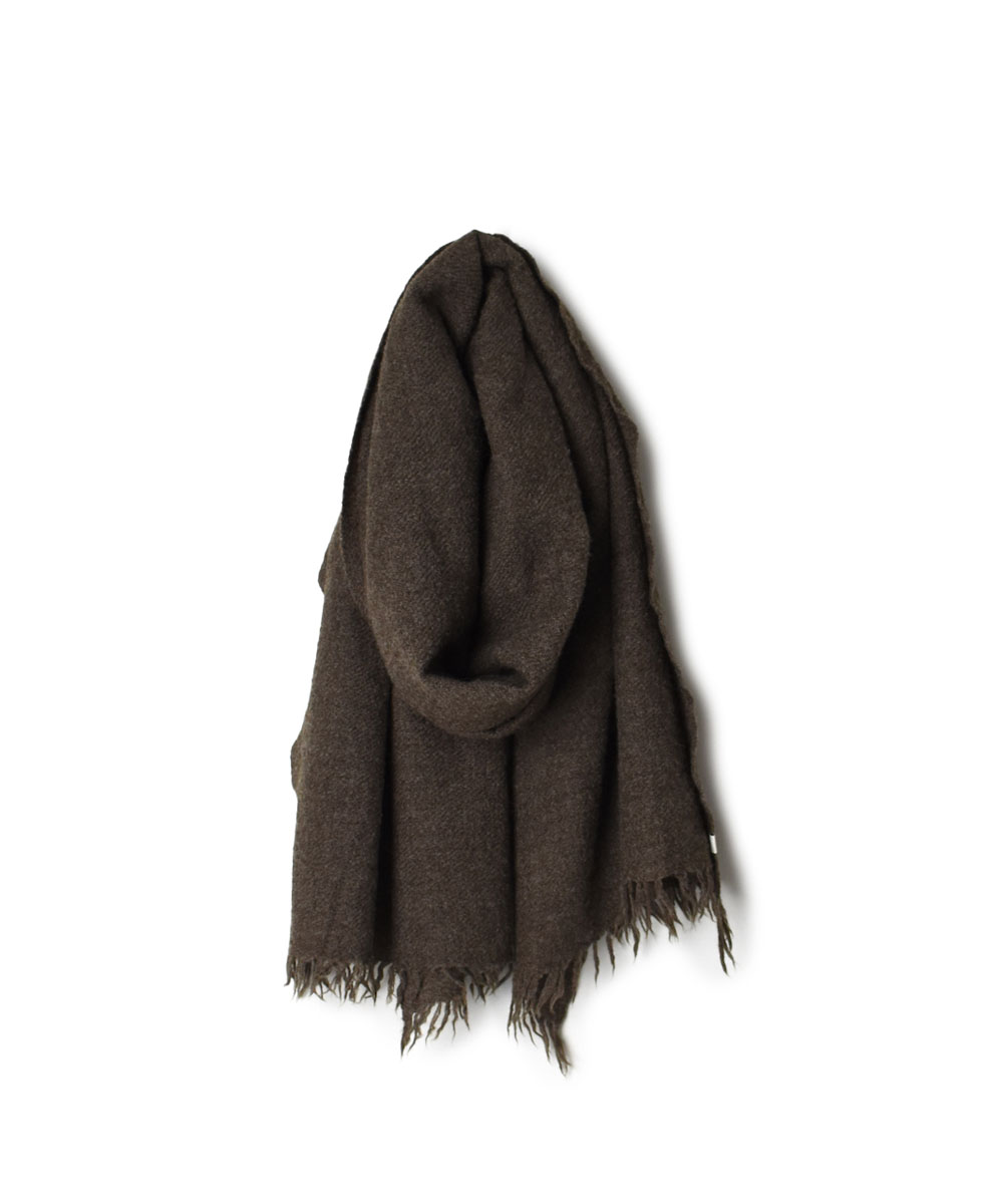 NSL17601 (ストール) MELANGE BOILED WOOL PLAIN STOLE