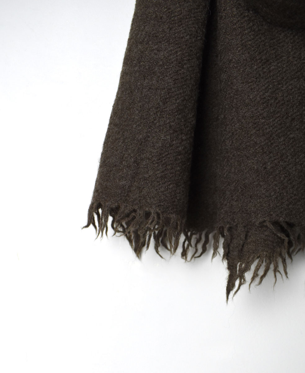 NSL17601 (ストール) MELANGE BOILED WOOL PLAIN STOLE